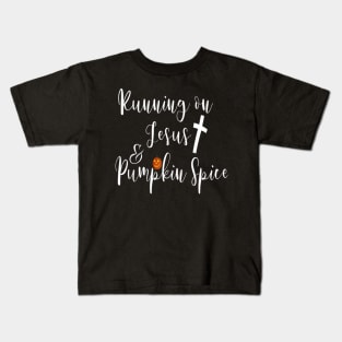 Jesus and Pumpkin Spice Christian Cross Halloween Costume Kids T-Shirt